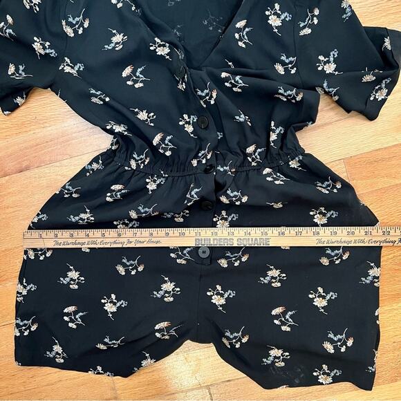 Madewell | Black Floral Romper Size Small - Picture 11 of 14